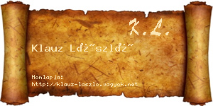 Klauz László névjegykártya