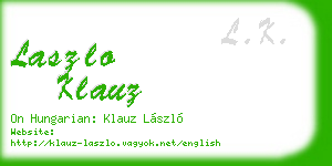 laszlo klauz business card